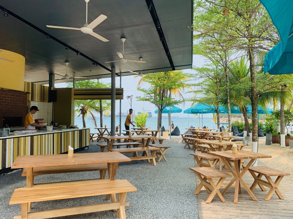 Sand Bar Open-Concept Kitchen and Sheltered Dining Deck
